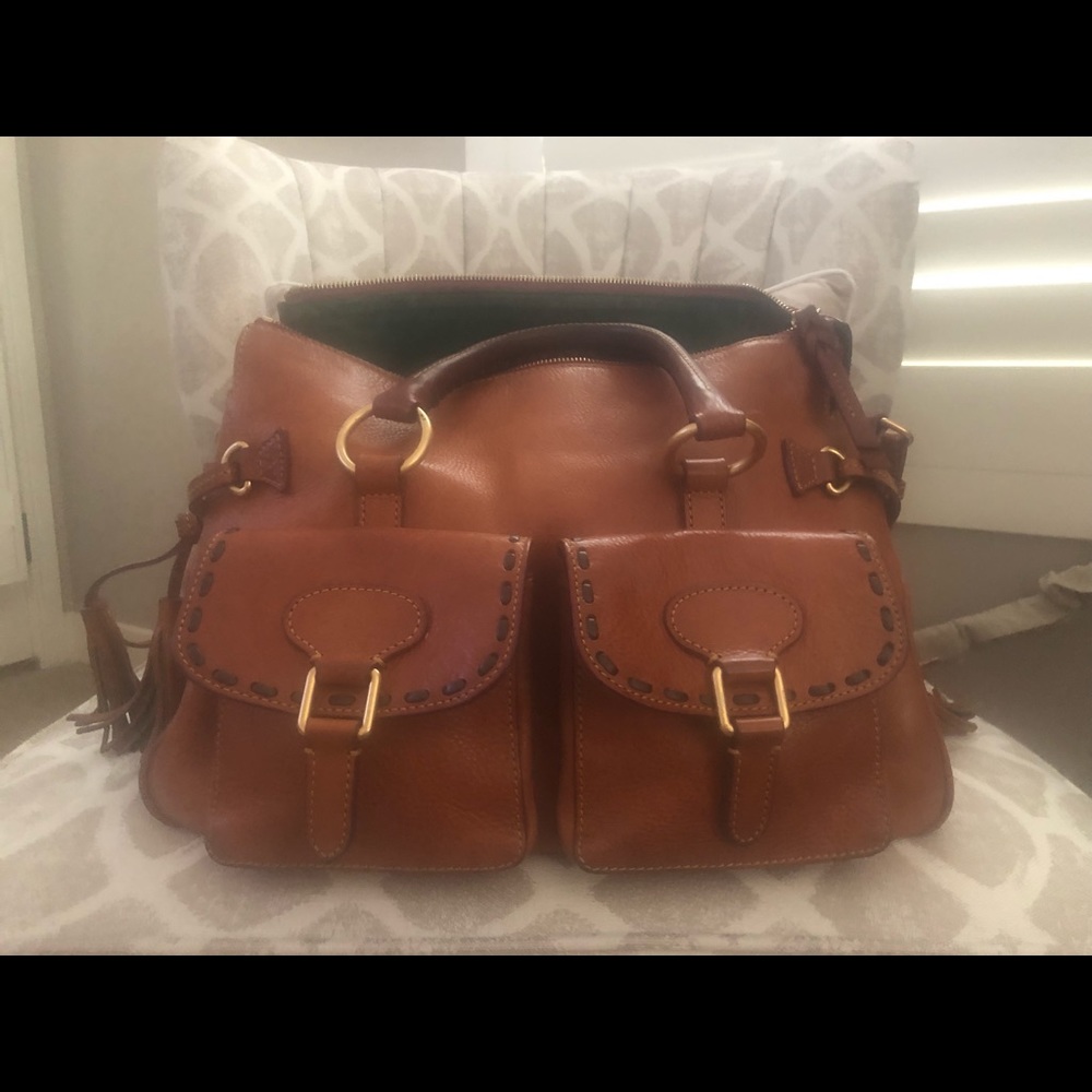 Dooney and Bourke Natural Leather Satchel